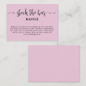 Carte D'accompagnement Stock rose Fête des mariées bar (Devant / Derrière)