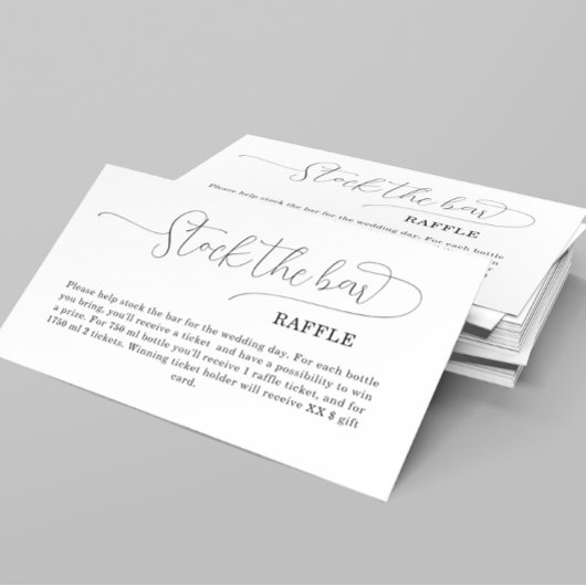 Carte D'accompagnement Stock simple Fête des mariées bar