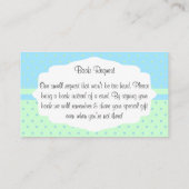 Carte D'accompagnement Stork avec un mignon petit bébé garçon Demande de  (Dos)