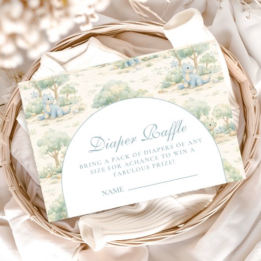 Carte D'accompagnement Storybook Dinosaur Diapper Raffle