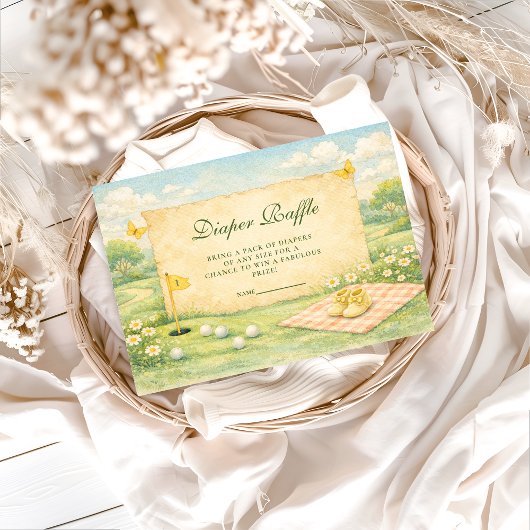Carte D'accompagnement Storybook Golf Diapper Raffle