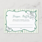 Carte D'accompagnement Storybook Green Diaper Raffle (Devant)