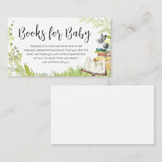 Carte D'accompagnement Storybook New Chapter Baby showers Livres pour béb (Devant / Derrière)