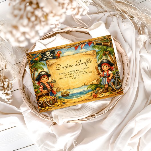Carte D'accompagnement Storybook Pirate Adventure Diapper Raffle