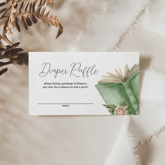 Carte D'accompagnement Storybook Thème Nouveau Chapitre Diaper Raffle