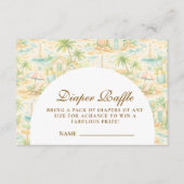 Carte D'accompagnement Storybook Tropical Animals Diapper Raffle (Devant)