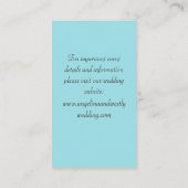 Carte D'accompagnement Strands de perles sur le site Mariage Turquoise (Dos)