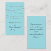 Carte D'accompagnement Strands de perles sur le site Mariage Turquoise (Devant / Derrière)