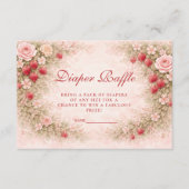 Carte D'accompagnement Strawberry Blossom Diapper Raffle (Devant)