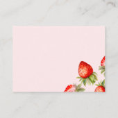 Carte D'accompagnement Strawberry Bow Baby Shower Diaper Raffle (Dos)