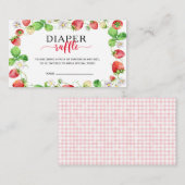 Carte D'accompagnement Strawberry Diaper Raffle (Devant / Derrière)