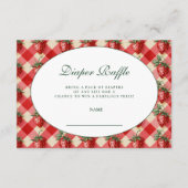 Carte D'accompagnement Strawberry Gingham Cottage Diapper Raffle (Devant)