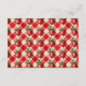 Carte D'accompagnement Strawberry Gingham Cottage Diapper Raffle (Dos)