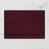 Carte D'accompagnement String Lights Burgundy Détails du Mariage (Dos)