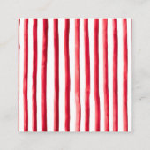 Carte D'accompagnement Striped Pink & Red Handwriting Wedding (Dos)