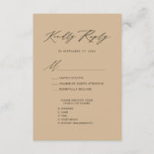 Carte D'accompagnement Style Beige moderne Élégant Script Mariage simple  (Devant)