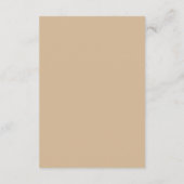 Carte D'accompagnement Style Beige moderne Élégant Script Mariage simple  (Dos)
