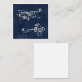 Carte D'accompagnement Style de texte et de script du journal de l'avion  (Devant / Derrière)