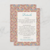 Carte D'accompagnement Style géométrique Étincelles Mariage métallique en (Devant / Derrière)