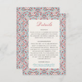 Carte D'accompagnement Style géométrique Étincelles Mariage métallique en (Devant / Derrière)