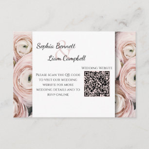 Carte D'accompagnement Style moderne Blush rose élégant
