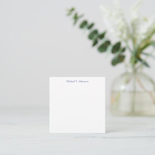 Carte D'accompagnement Style rétro Élégant Plaque blanche simple (Debout devant)