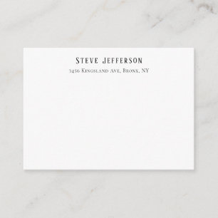 Carte D'accompagnement Style Tendance Élégant Minimaliste Noir Blanc