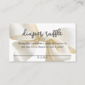 Carte D'accompagnement Stylish Neutral Bow Diaper Raffle  (Devant)
