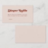 Carte D'accompagnement Stylish Peach Baby shower rose tombole de couche (Devant / Derrière)