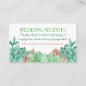 Carte D'accompagnement Succulent Bouquet Botanique Floral Site Mariage (Devant)