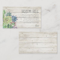 Succulents et bois rustique Wishing Well V3 ID515