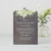 Carte D'accompagnement Succulents Rustic Mariage Information Invité (Debout devant)