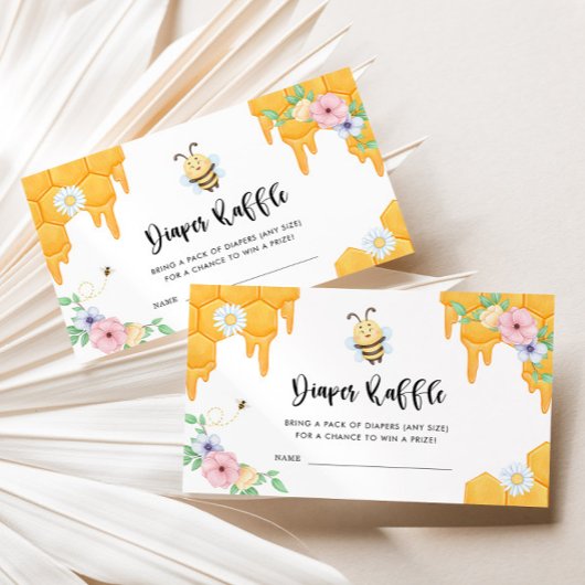 Carte D'accompagnement Sucré comme peut Bee Diaper Raffle