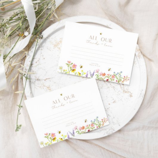 Carte D'accompagnement Sucré Comme Peut Être Le Merci Minimal Moderne