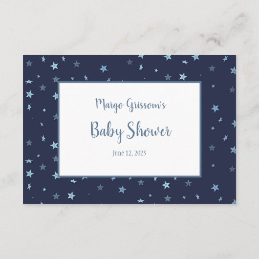 Carte D'accompagnement Suggestions de nom de minuit dans l'espace extra-a (Dos)