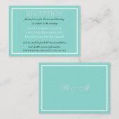 Carte D'accompagnement Suite Mariage Bride & Co Élégante Réception (Devant / Derrière)