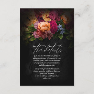 Carte D'accompagnement Sultry Nights Floral Mariage Détails ID829
