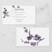 Carte D'accompagnement Sumie de fleur de prune (Devant / Derrière)