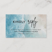 Carte D'accompagnement Summer Beach Wedding Répondre RSVP Enclôture Card (Devant)