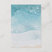 Carte D'accompagnement Summer Blue Beach Wedding (Dos)