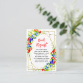 Carte D'accompagnement Summer Mixed Berries Baby Shower Book Request (Debout devant)