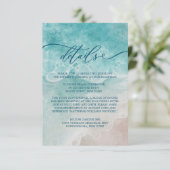 Carte D'accompagnement Summer Ocean Blue Beach Elegance (Debout devant)