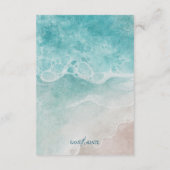 Carte D'accompagnement Summer Ocean Blue Beach Elegance (Dos)