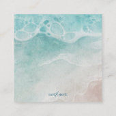 Carte D'accompagnement Summer Ocean Blue Beach  Wedding RSVP Card (Dos)