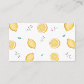 Carte D'accompagnement Summer Sweet Lemon Citrus Livres Pour Baby shower (Dos)