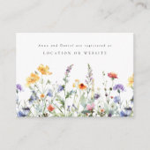 Carte D'accompagnement Summer Wildflower Wedding Registry Enclosure (Devant)