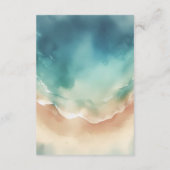 Carte D'accompagnement Sun Beach Ocean Blue Wedding Détails de la récepti (Dos)