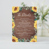 Carte D'accompagnement Sunflower Babys Respiration Frontière Bois Détails (Debout devant)