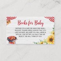 Sunflower BBQ Baby showers Livres pour bébé