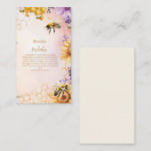 Carte D'accompagnement Sunflower Bee Baby shower maman Livres pour bébé (Devant / Derrière)